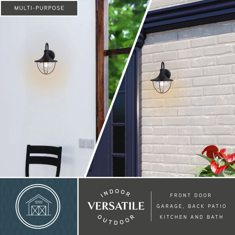 Vaxcel Lighting T0779 Dunlap 13" Tall Outdoor Wall Sconce - Textured Black