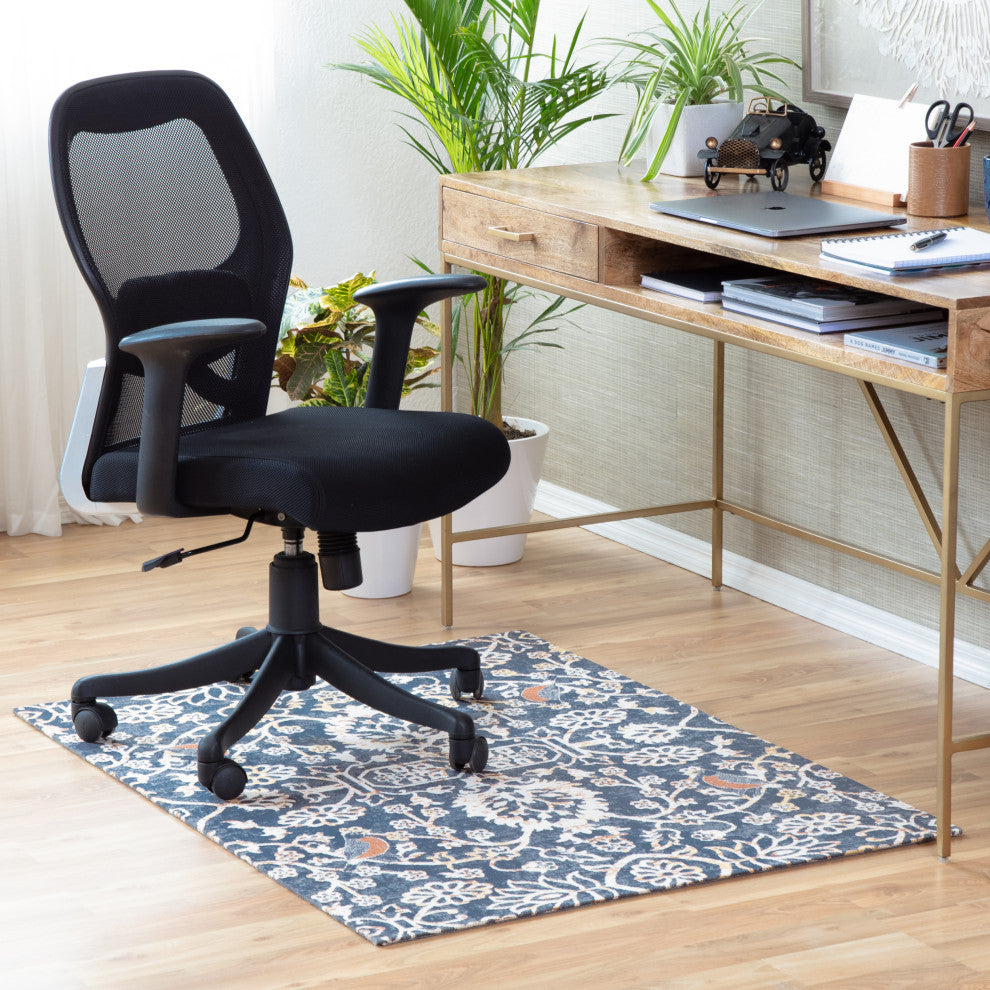 36"x48" Robin Gray/Orange 1/2" Rug'd Chair Mat_