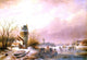 Andreas Schelfhout Skaters on a Frozen River, 18"x27" Wall Decal