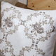 Rose Embroidery 2 Piece Pillow Cover Set, 26" X 26", Taupe