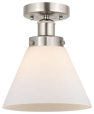Cone 1-Light 7.75" Semi-Flush Mount Brushed Satin Nickel