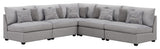 Cambria 5-piece Upholstered Modular Sectional Sofa Grey