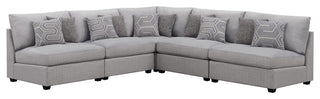 Cambria 5-piece Upholstered Modular Sectional Sofa Grey