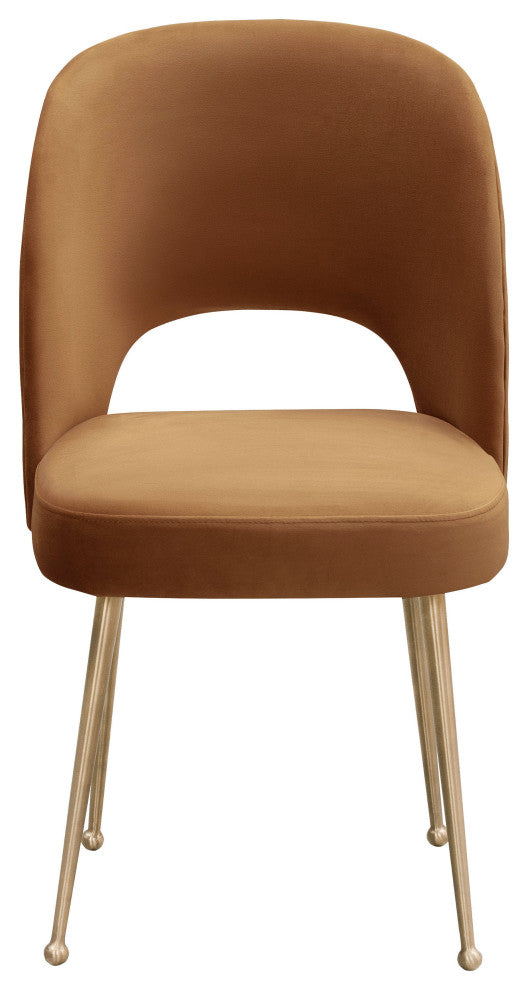 Swell Velvet Chair, Cognac