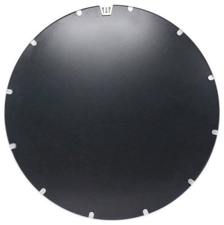 Julianne Round Metal Framed Wall Mirror, Silver, 20"