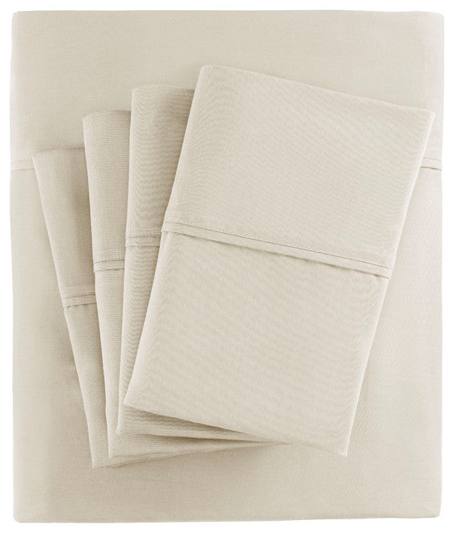Madison Park 800 Thread Count Cotton-Blend Sateen 6-Piece Sheet Set, Ivory