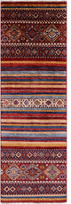 2' 7" X 8' 1" Runner Handmade Super Kazak Khorjin Rug Q5396