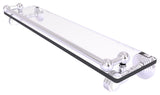 Pacific Grove 22" Glass Shelf with Dotted Accents, Satin Chrome