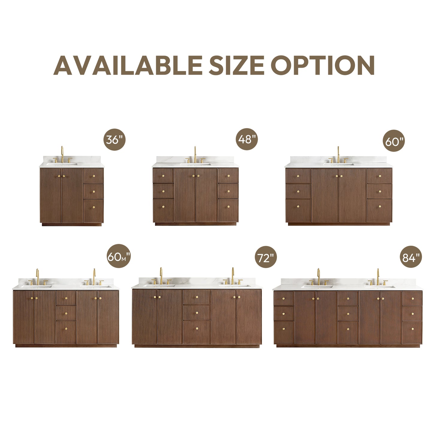 Oza Bath Vanity with Quartz Stone Top, Aged Dark Brown Oak, 72", Double Vanity, No Mirror