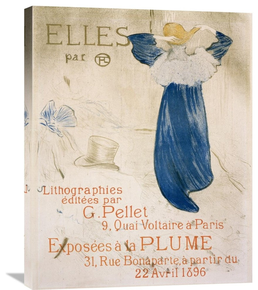 "Elles" Stretched Canvas Giclee by Henri Toulouse-Lautrec, 24"x30"