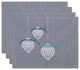Decorative Holiday Placemat, Set of 4 Geometric, Gray