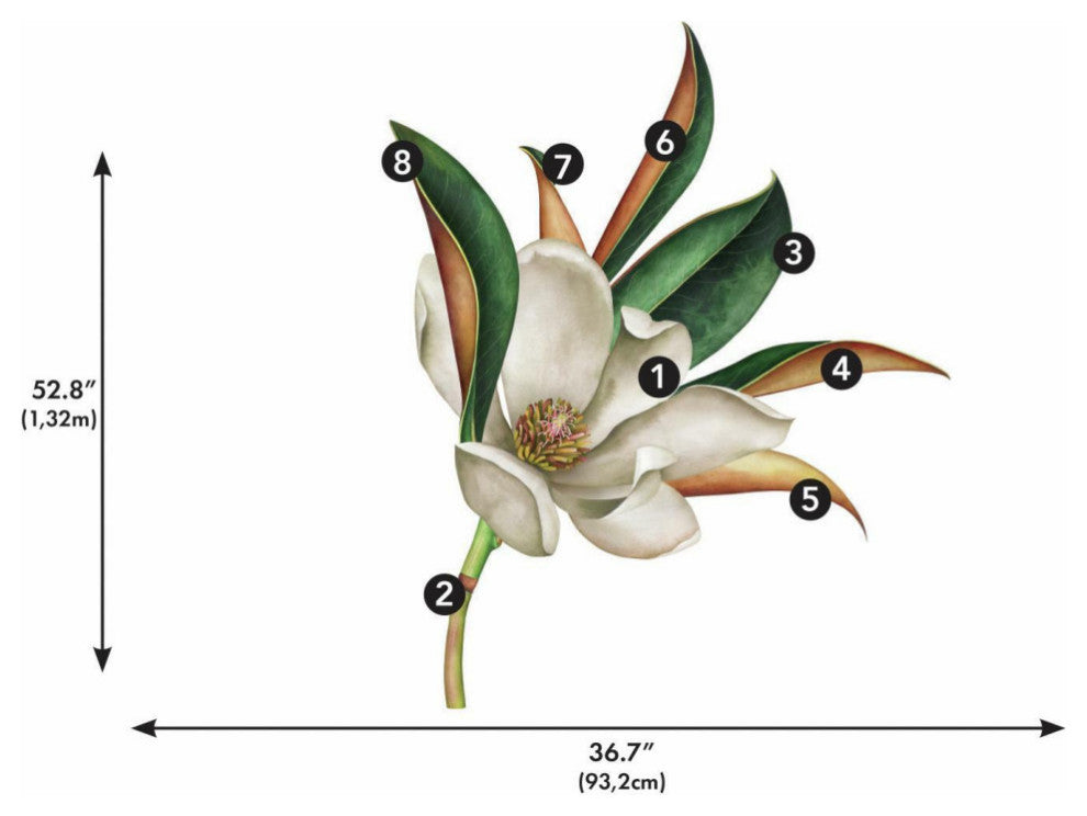 Vintage Magnolia Peel And Stick Giant Wall Decals