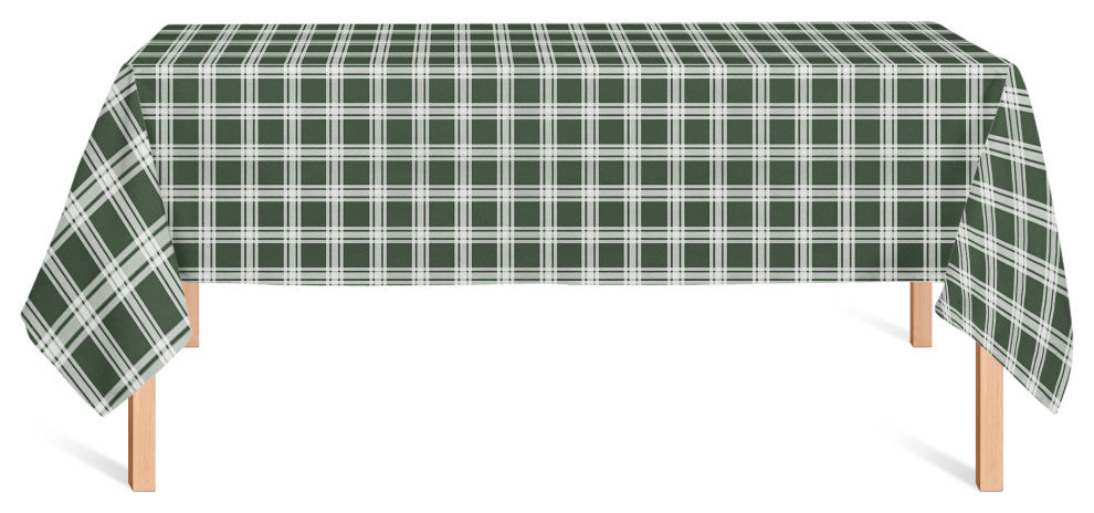 Plaid Hunter Green 58x102 Tablecloth