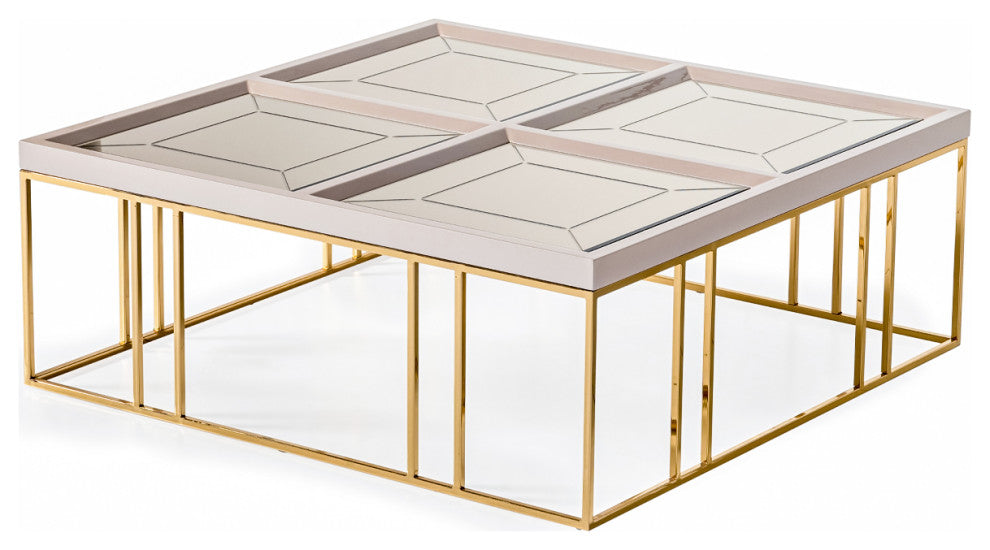 Carmela Cocktail Table Shimmering Ivory