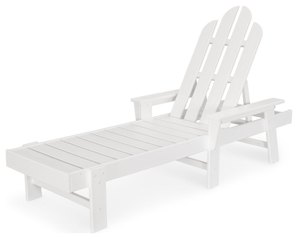 Polywood Long Island Chaise, White
