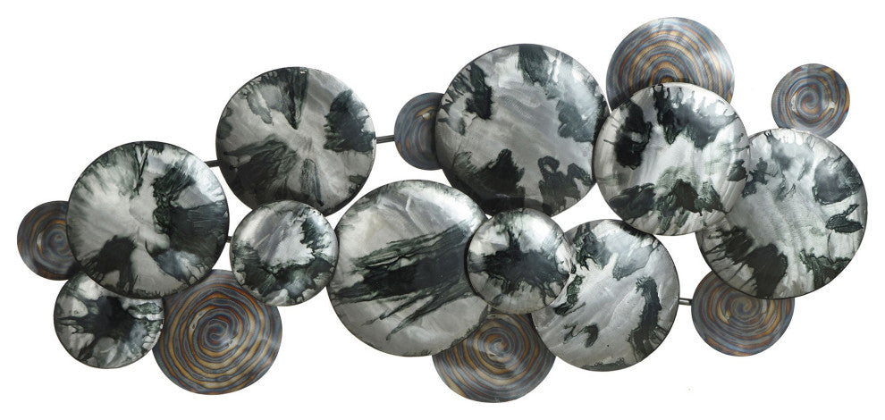 Sorcerers Stones Handmade Metal Wall Sculpture 20"H46"Wx3"D
