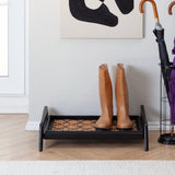 Single-Tier Black Stand With 2-Pair Rubber Boot Tray Shangri-La