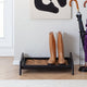 Single-Tier Black Stand With 2-Pair Rubber Boot Tray Shangri-La