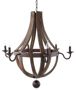 Antique Brass Ballista Chandelier