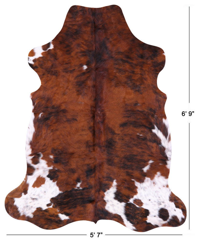 6' 9" X 5' 7" Natural Cowhide Rug C2221