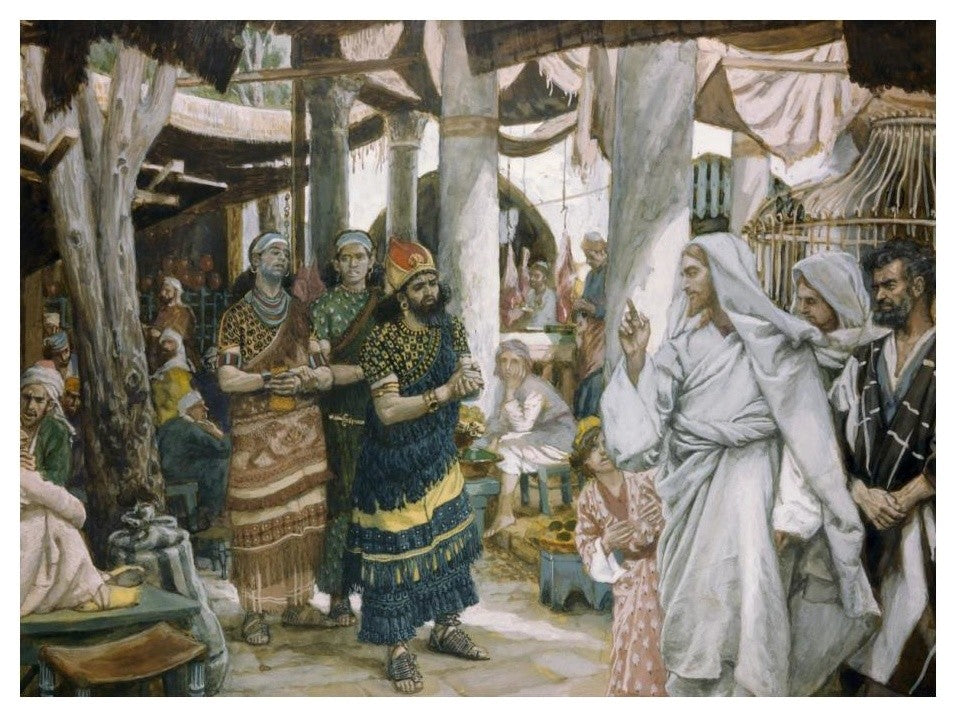 "Healing of The Ruler's Son" Digital Paper Print by James Tissot, 24"x18"