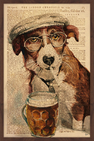 "French Dude II" Framed Painting Print, 12"x18"