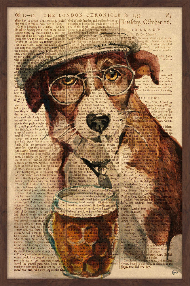 "French Dude II" Framed Painting Print, 12"x18"