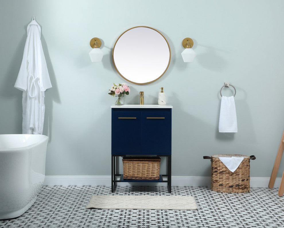 Sue 24" Single Bathroom Vanity, Blue