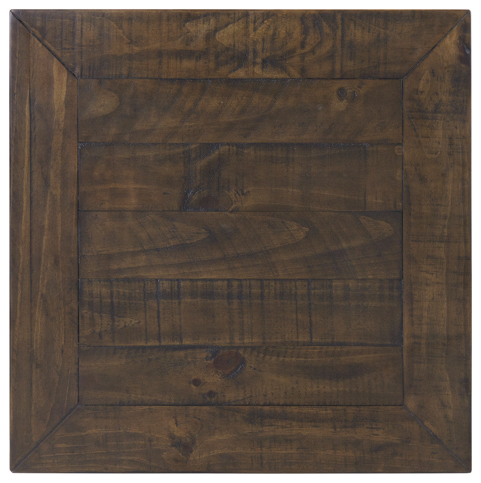 Monterey End Table, Two-Tone Black and Brown