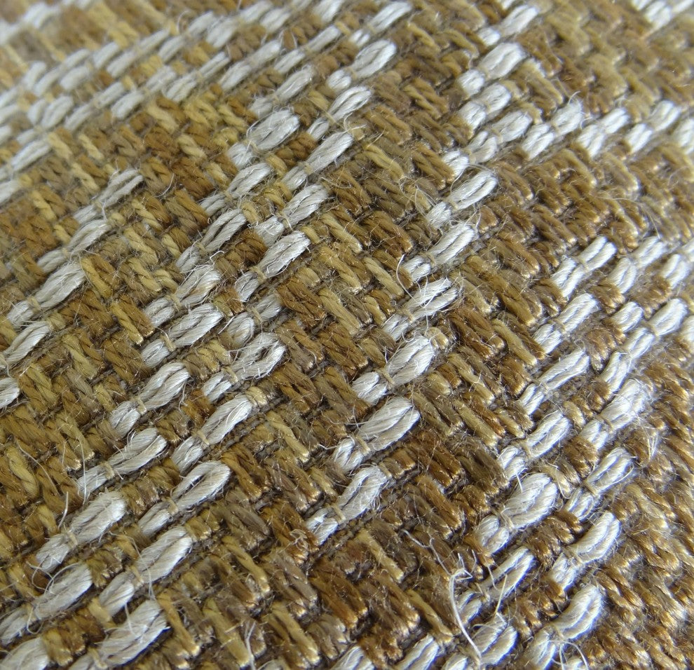 Deep Bridge Taupe and Copper Handmade Luxury Pillow, 26"x26"
