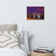 The Pier at Woodland Beach Night Photography Canvas Wall Art Print, 12" X 16"