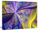 Purple Yellow Fractal Curves, Abstract Canvas Art Print, 20x12