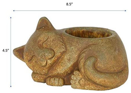 Large Rust Cat Planter