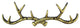 Rustic Gold Cast Iron Antler Wall Hooks 15"