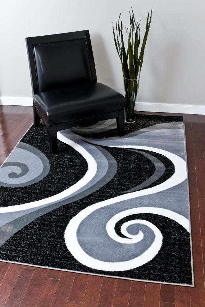 Persian Rugs Modern Trendz Collection 0327, Gray, 5'2"x7'2"
