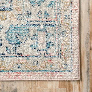 Nuloom Chase Faded Vintage Medallion Area Rug, Light Pink 8'10"x12'