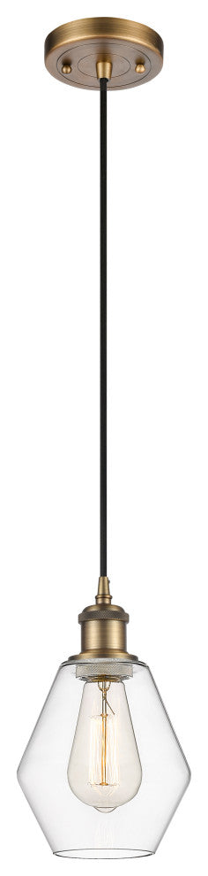 Innovations 516-1P-BB-G652-6 1-Light Mini Pendant, Brushed Brass