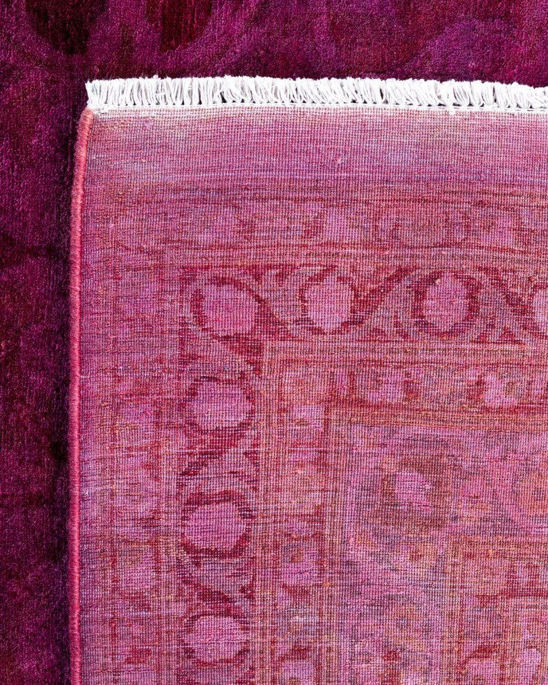 Overdyed, One-of-a-Kind Hand-Knotted Area Rug Pink, 10'2"x13'8"