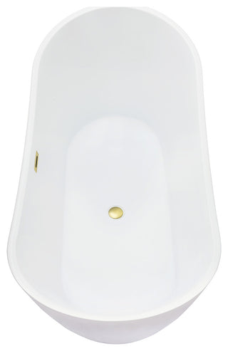Vansza 67"x32" Flatbottom Freestanding Acrylic Soaking Bathtub