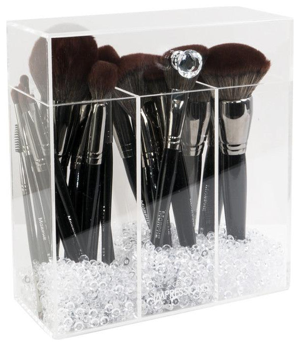Diamond Collection Acrylic Makeup Brush Holder
