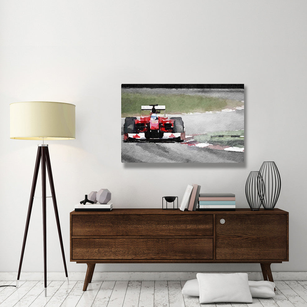"Ferrari F1 on Track Watercolor" Fine Art Print