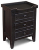 Landon 3 Drawer Tray Top Nightstand - Black