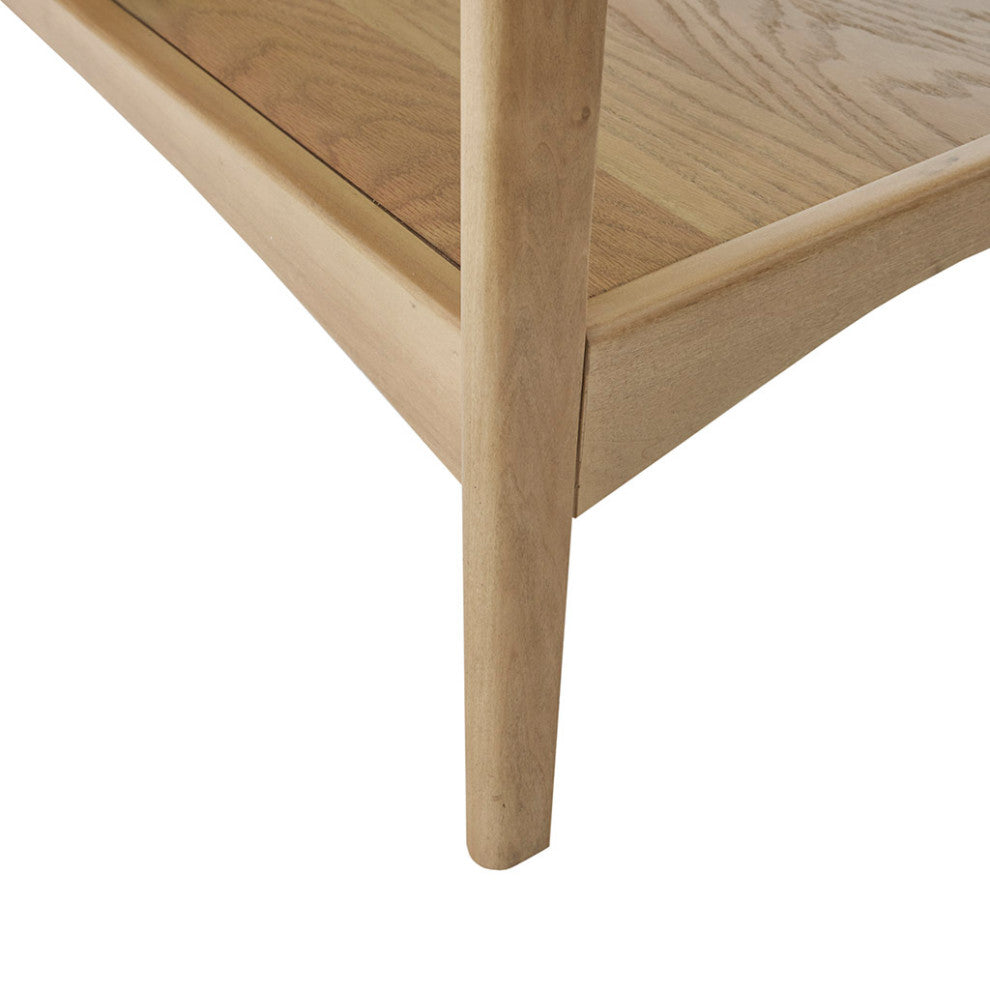 Madison Park Parker Mid-Century Modern Natural Wood End Table, Natural