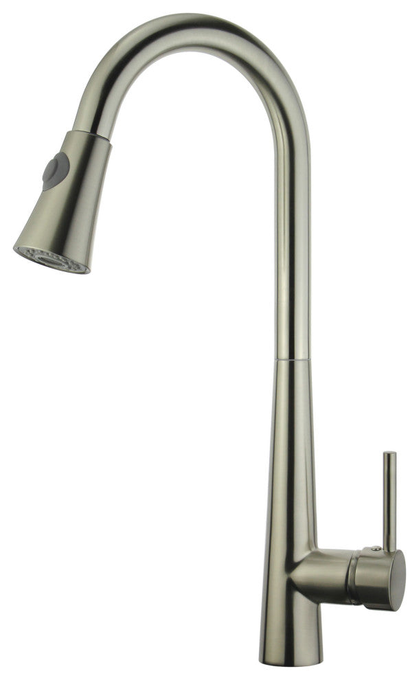 Kitchen Faucet With Deck Plate, Brushed Nickel