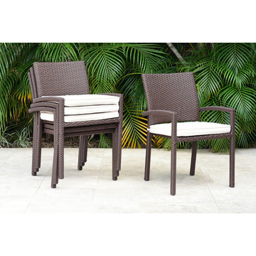 Liberty 4-Piece Patio Armchair Set | High Quality Wicker | Ideal for Outdoors