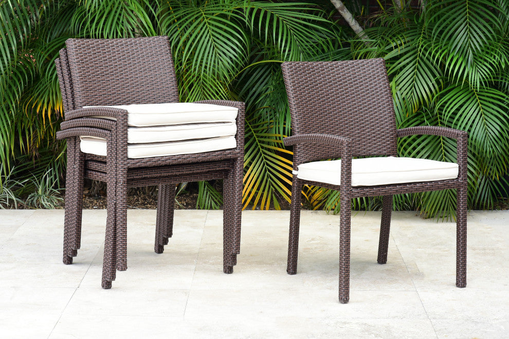 Liberty 4-Piece Patio Armchair Set | High Quality Wicker | Ideal for Outdoors