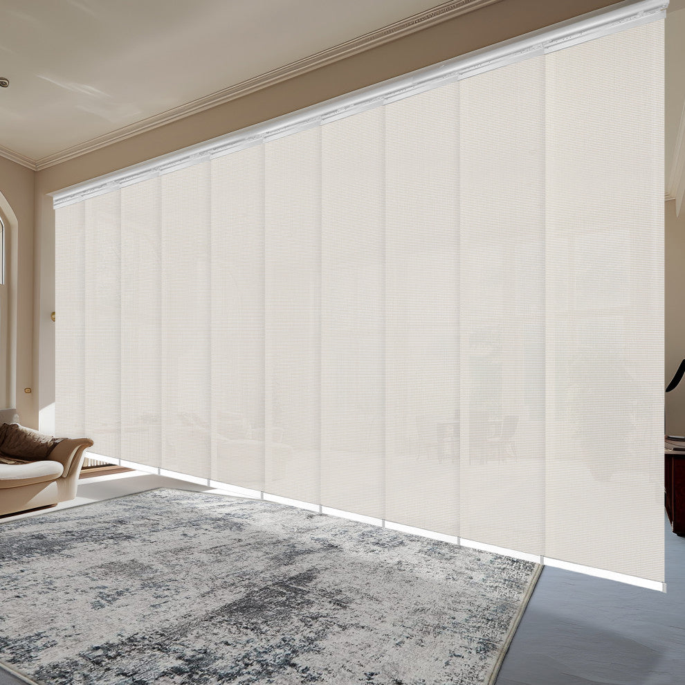 Nikolina 10-Panel Track Extendable Vertical Blinds 120-218"W