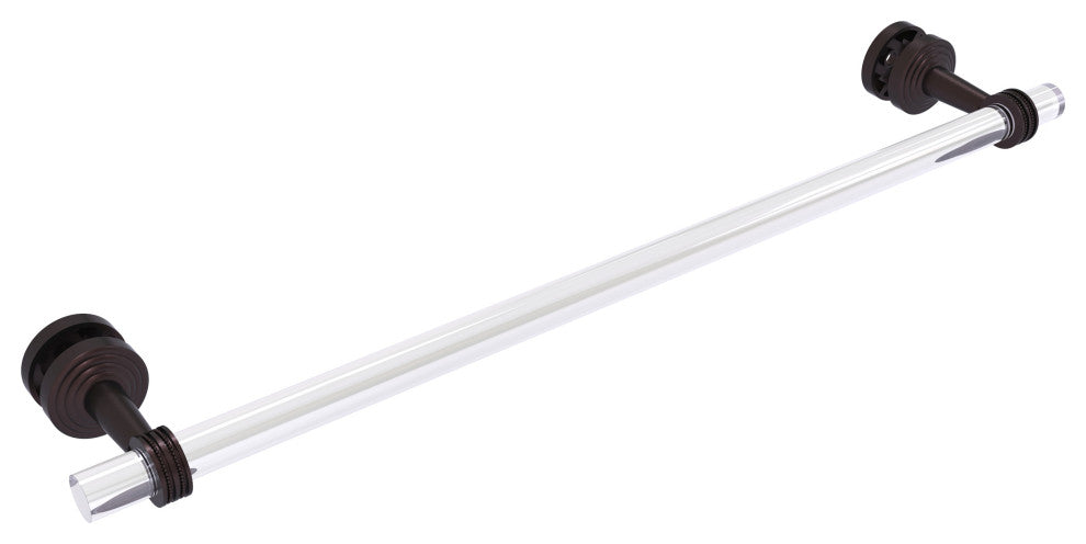 Pacific Beach 24" Shower Door Towel Bar with Dotted Accents, Antique Bronze