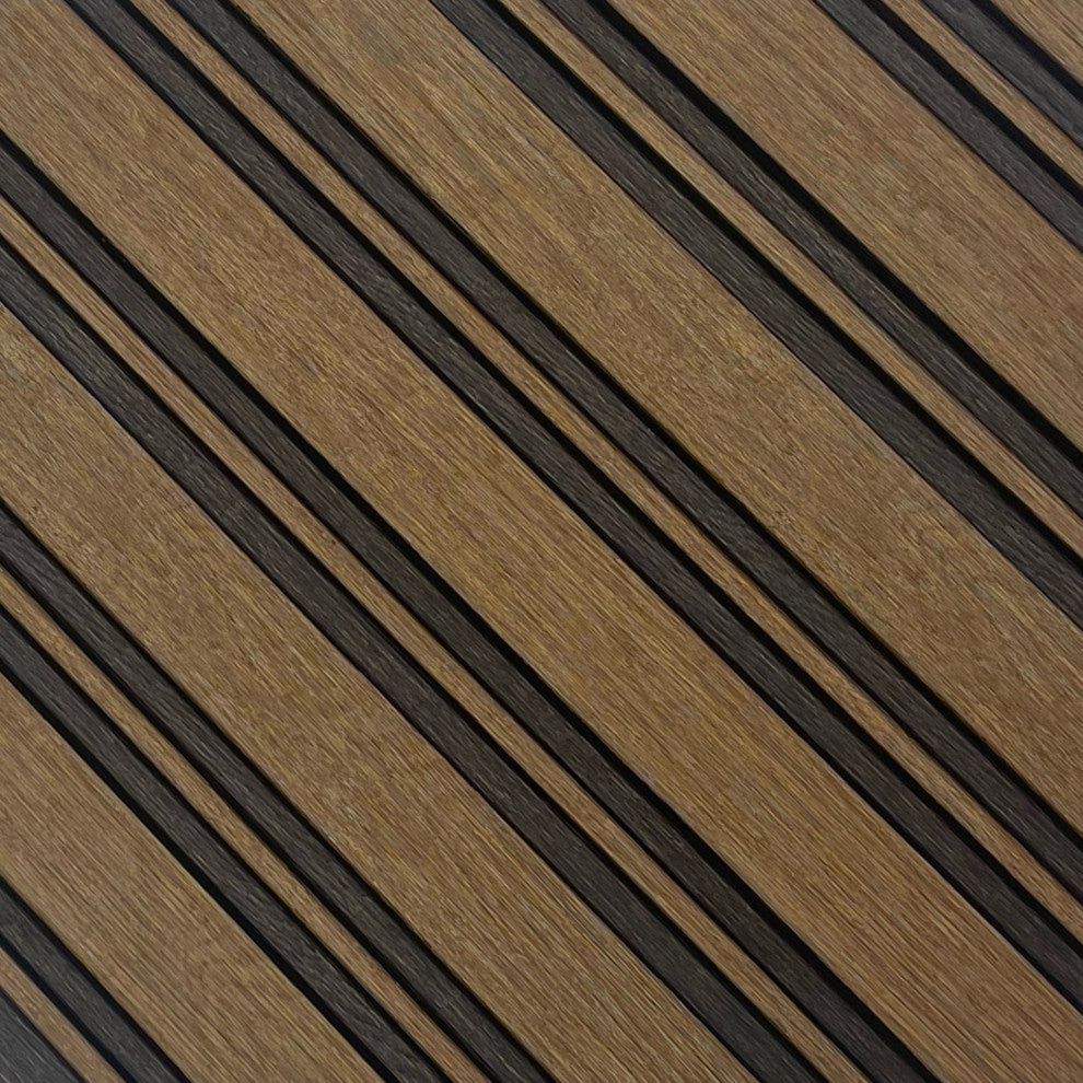 Waterproof Slat Panel, Walnut, Pack of 6