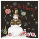 "Sweet Snowmen IV Black" Digital Paper Print by Anne Tavoletti, 26"x26"